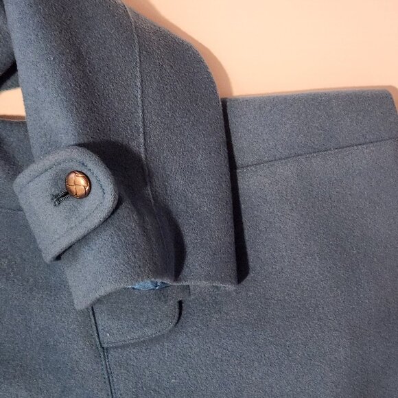Vintage Women's Wool & Cashmere Blue Jacket, Size 10, Like New - Picture 4 of 5